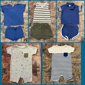 Cat & Jack Bundle of 5 Baby Boy Outfits